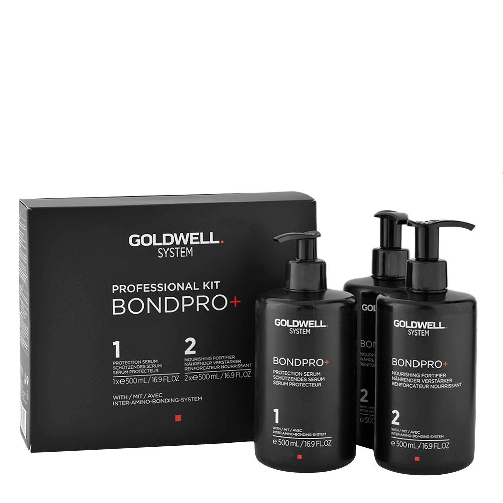 Goldwell Bond Pro Kit 3x500ml (1 Protect. Serum 2 Nourishing Fortif.) - kit rinforzante capelli danneggiati