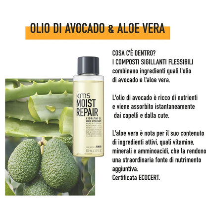 KMS Moist Repair Hydrating Oil 100ml - olio idratante per tutti i tipi di capelli